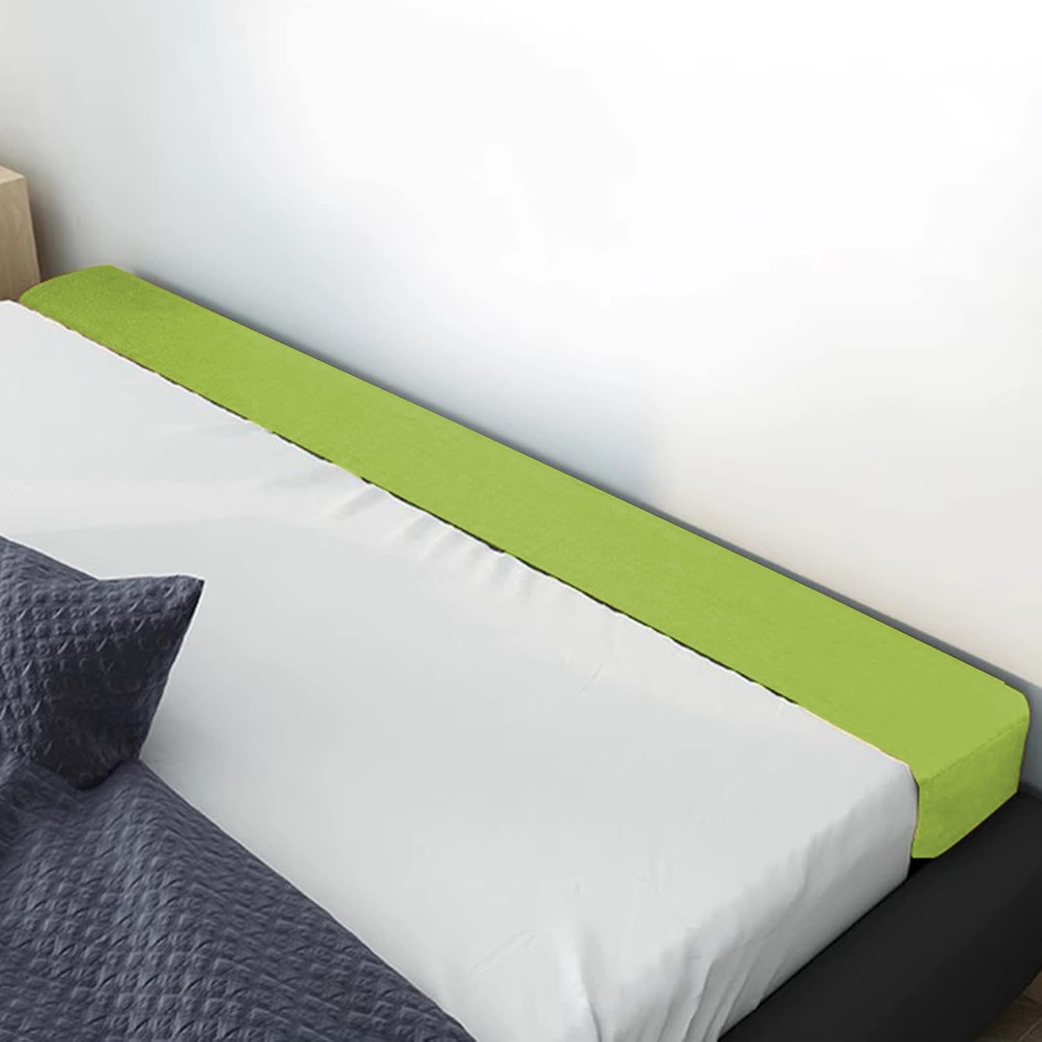 Custom Size Headboard Pillow Armrest Sofa Bolster Cushion, Home/Hotel Bed Gap Pad with Removable Cover, For Single/Double/King Bed, 120 * 10 * 10cm, Blue