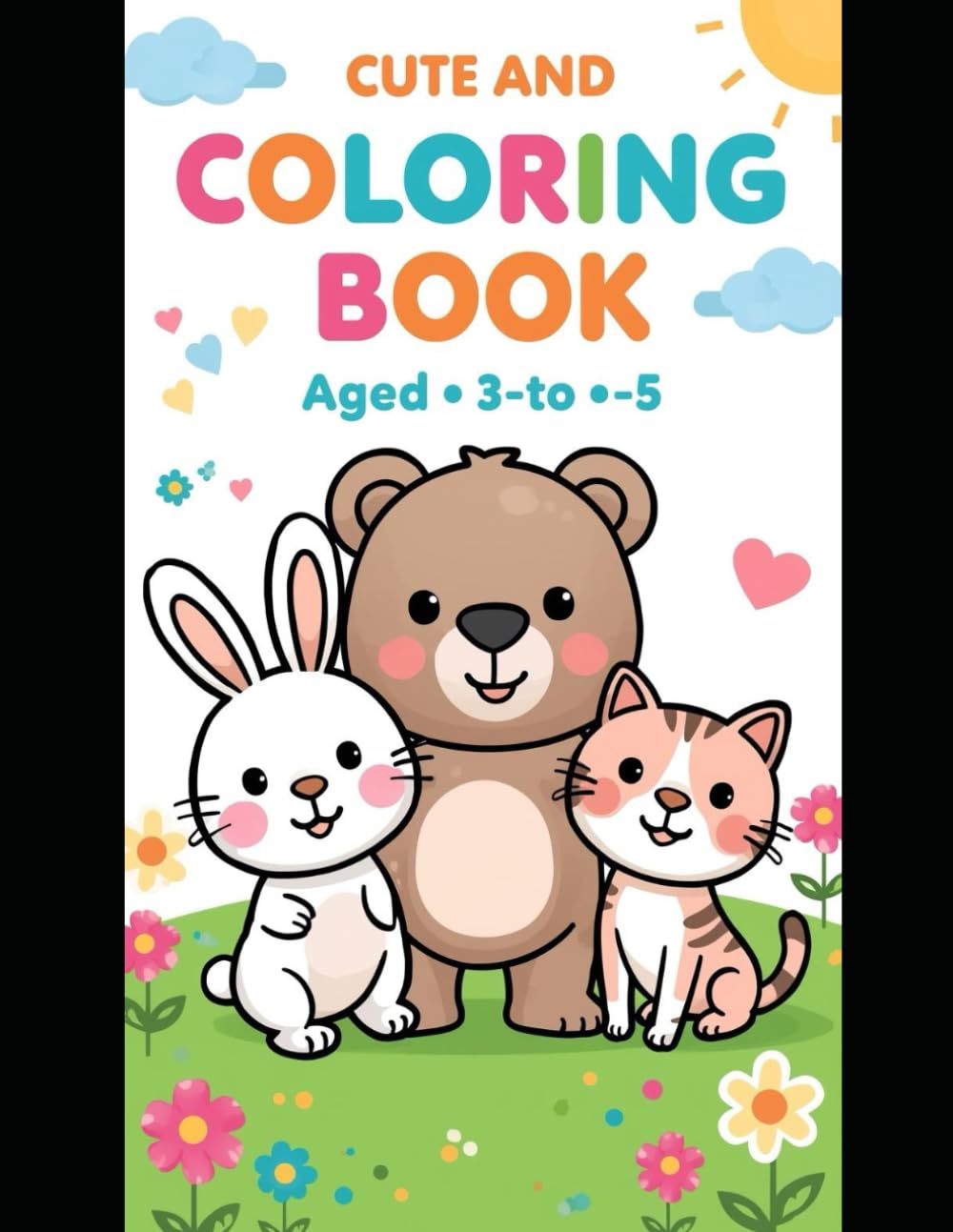 Wild Animals Coloring Book for Kids: Fun and Easy Animal Coloring Pages for Kids Ages 3–5