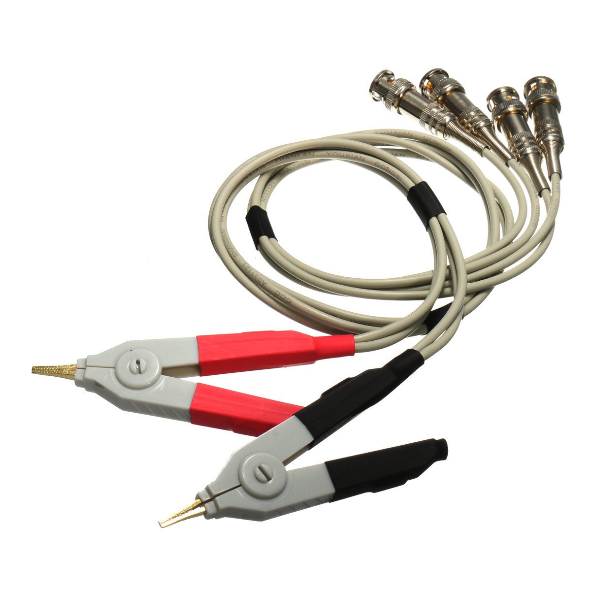 Tutoy Lcr Meter Test Leads/Clip Cable/Terminal Kelvin Probe Wires With 4 Bnc