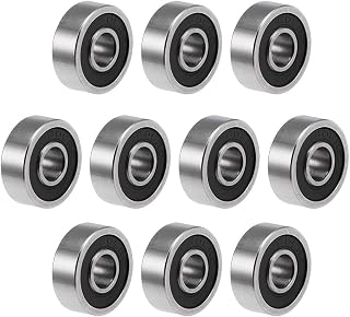 uxcell 605-2RS Deep Groove Ball Bearings 5mm Inner Dia 14mm OD 5mm Bore Double Sealed Chrome Steel Z2 10pcs