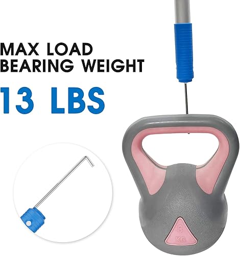 Miniatura 4 de Poste de piscina mejorado de 9 pies de largo con gancho oculto, postes extendidos de aluminio para cepillo de red de desnatador y cabezal de vacío,