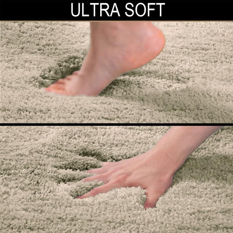 Image of Amazon Brand - Umi Vegas Carpets - Anti-Slip, Microfiber Super Soft, Washable - Carpet for Bedroom, Living-Room (4x6 Feet, Beige)