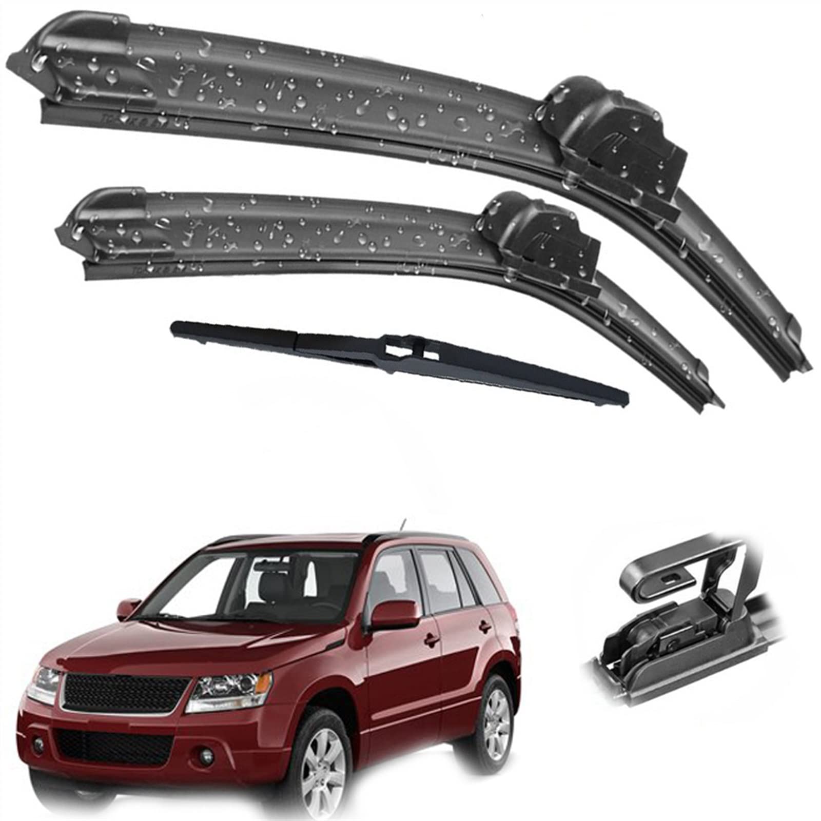 Balais d'essuie-glace Suzuki Grand Vitara roulez serein sous la pluie kit complet