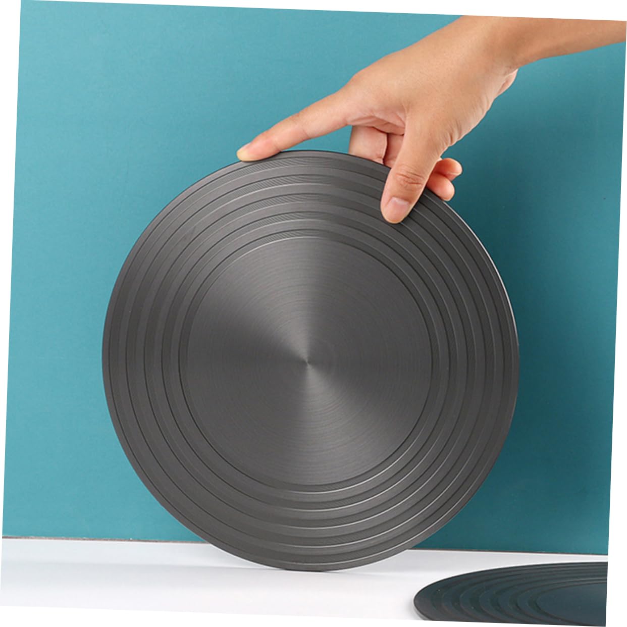 iplusmile Difusor y Protección Antiescaldaduras de 28 Cm de Aluminio de Calor Redondo Función de Descongelación Rápida para Estufa de Gas para Ollas