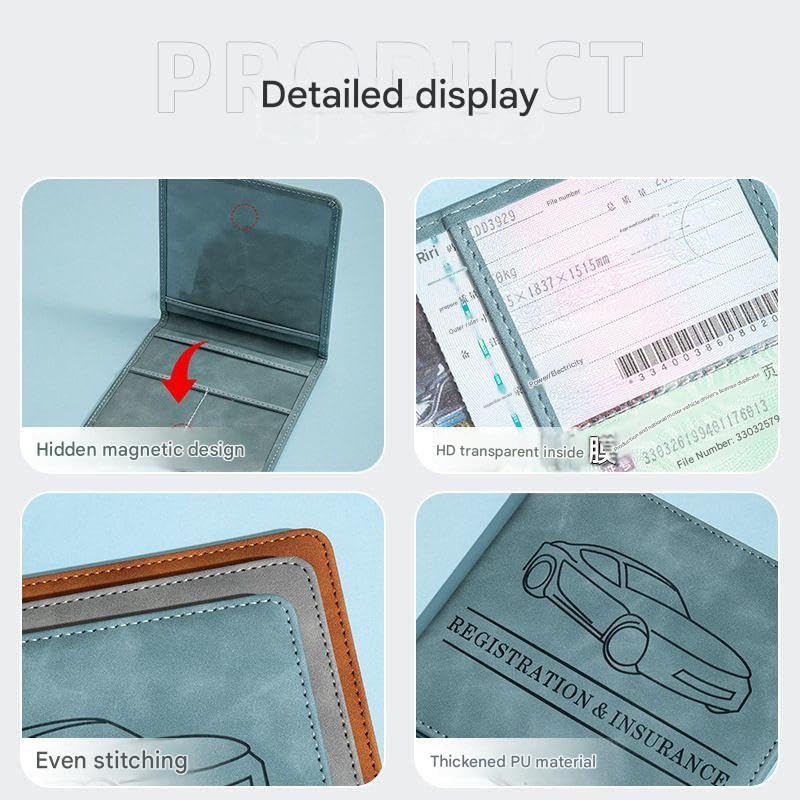 Auto Dokumentenmappe für BMW 1er 2er 3er 4er 5er 6er 7er X2 M3 M5 Z8 GT, Auto Fahrzeugschein Hülle Etui Zulassungsbescheinigung Schutztasche Zulassungshalter,A