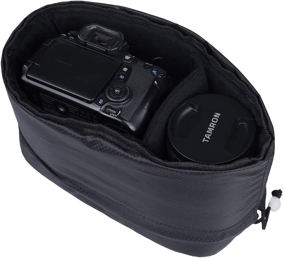 JAKAGO Shockproof DSLR Camera Bag,Waterproof SLR Camera Insert Case with 4 Detachable Dividers for Canon Sony Nikon Olympus DSLR Lens or Flash Light (Black) - Image 2
