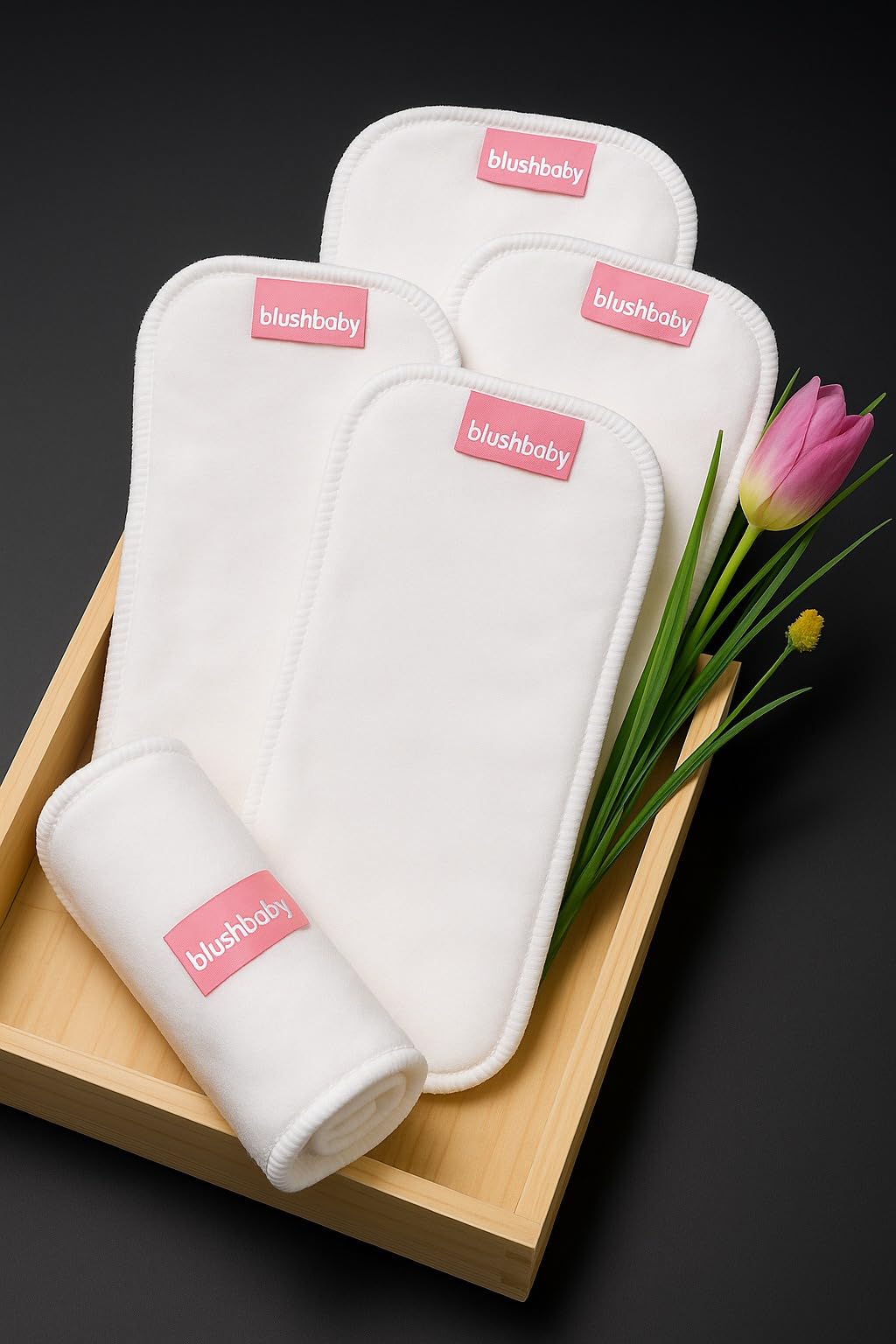 Blushbaby High Absorbent Cloth Diaper Inserts Only 4 Pcs Combo Pack Upgraded Cotton Insert Pad For Washable Diapers Reusable Wet Free Booster Pads Dry Feel Soaker Pad Diaper Liners - Unisex-image-8