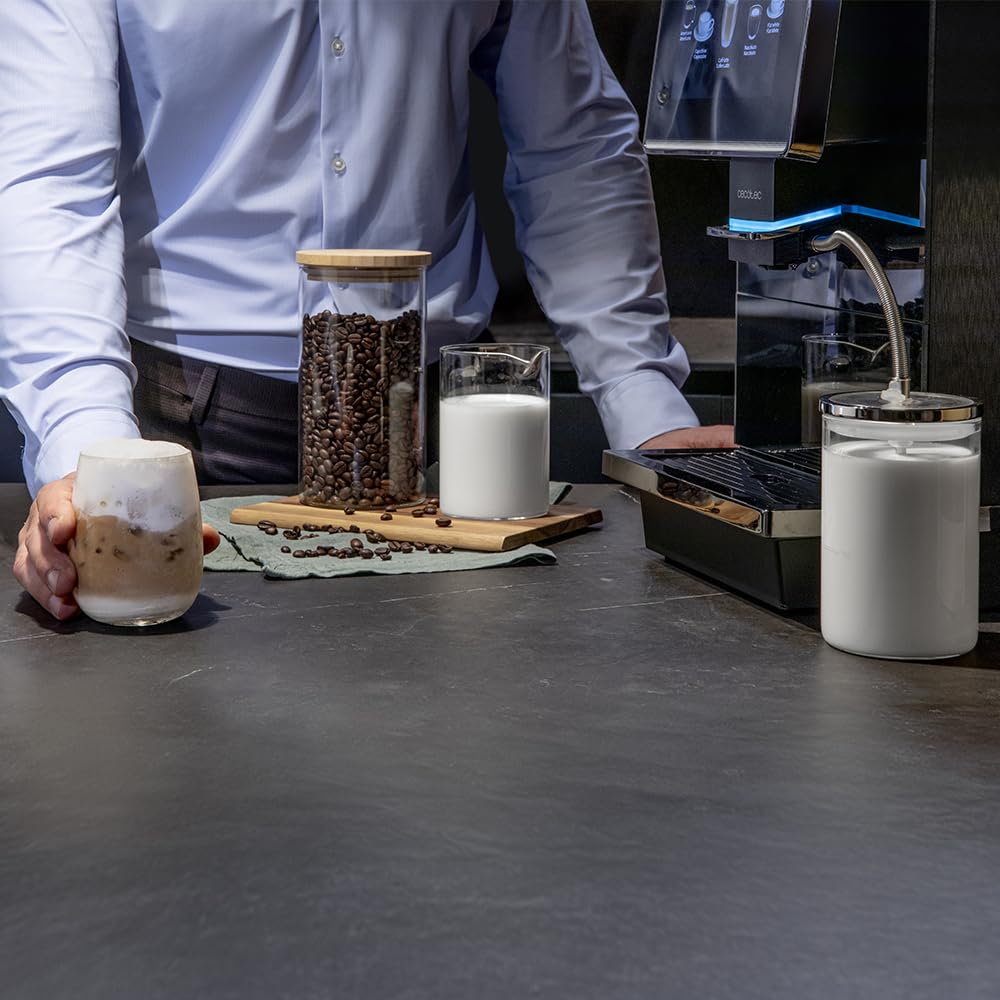 Cecotec Macchina da Caffè Superautomatica Touch Cremmaet OCS. 1500W, 19 Bar, Schermo TFT, Sistema Thermoblock, Pulizia Automatica, Serbatoio da 400g di Chicchi di Caffè, 2L di Acqua e 600ml di Latte
