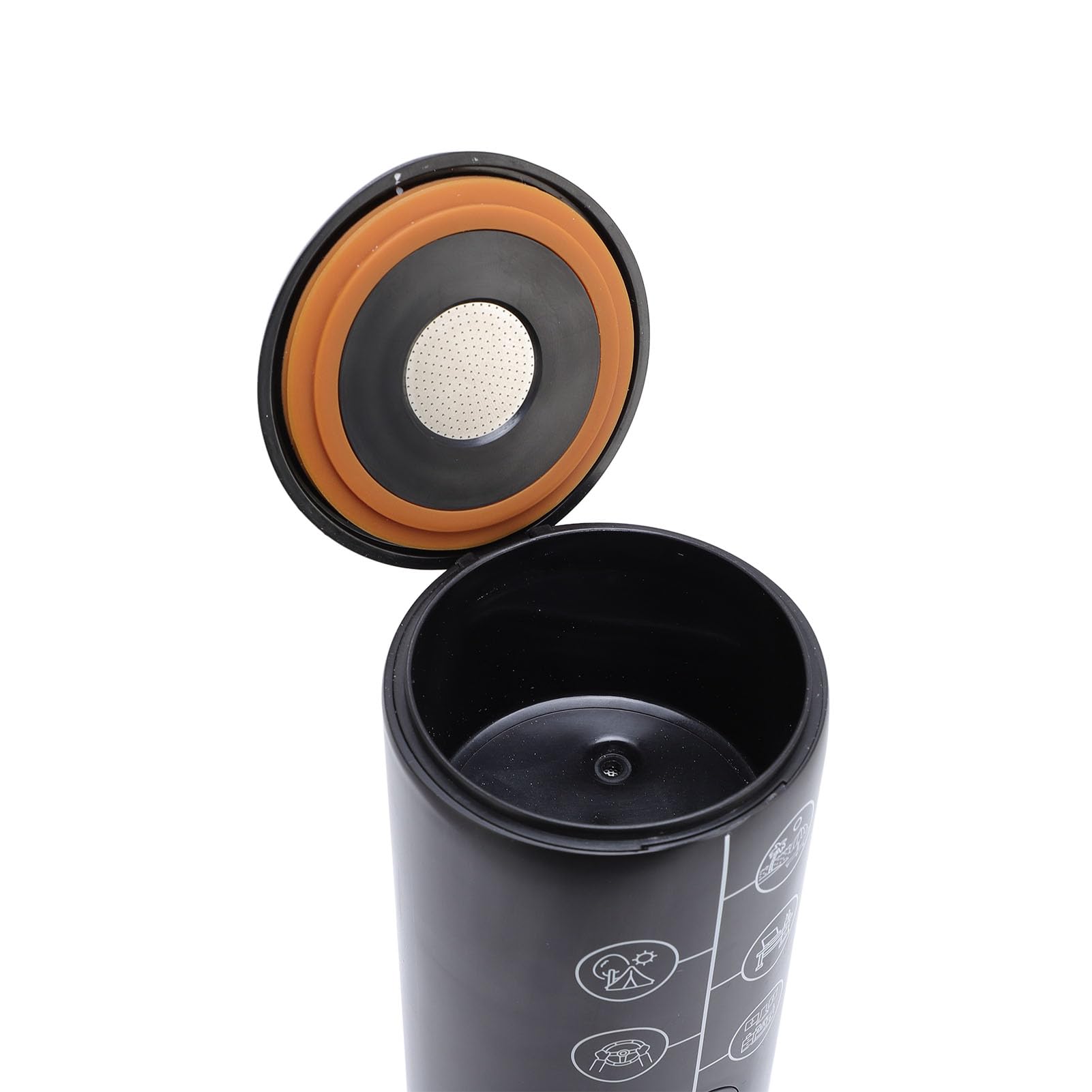 Sonew Caffettiera Elettrica Portatile da 17 Bar – Alimentata a Batteria Senza Fili per Viaggi, Campeggio e Ufficio – Doppio Scomparto per caffè Macinato in Polvere e Capsule – Luce Compatta (BLACK)