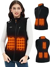 Telguua Thermal Fleece Vest for Women and Men with Battery Included | 6 Zonas Calefactables Térmico 3 Temperaturas Ajustables, Ligero Adecuado para Trabajo al aire libre