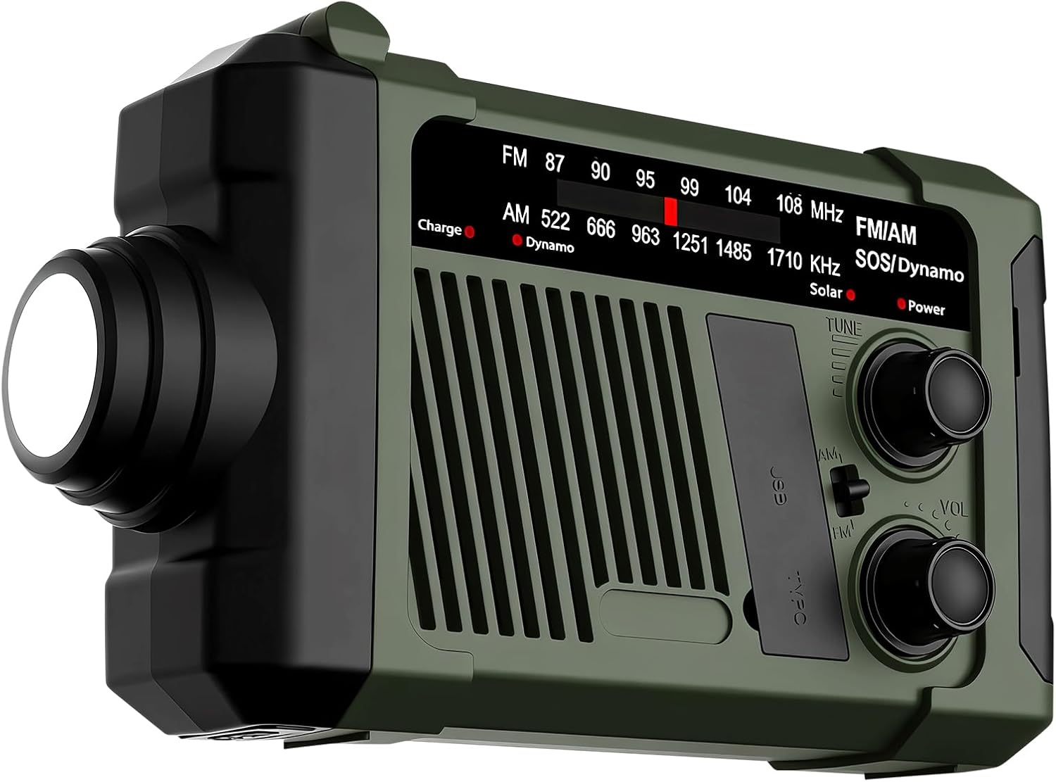 Portable Emergency Hand Crank Weather Radio,NOAA AM FM Portable Radio, Solar/Battery Operated,Flashlight for Outdoor Indoor