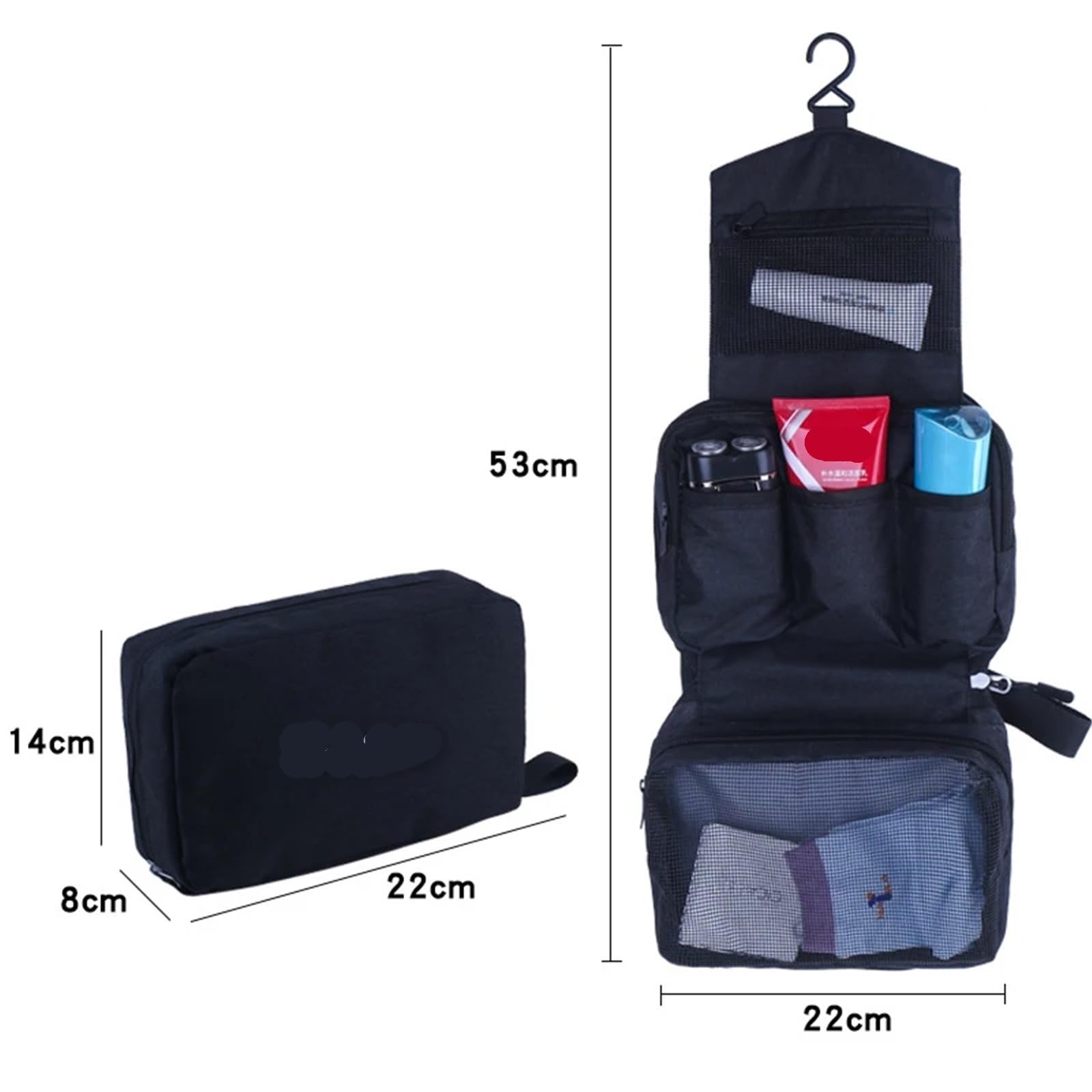 Trousse, Borsa da Toilette Viaggio sospesa for Uomo e Donna(Gray)
