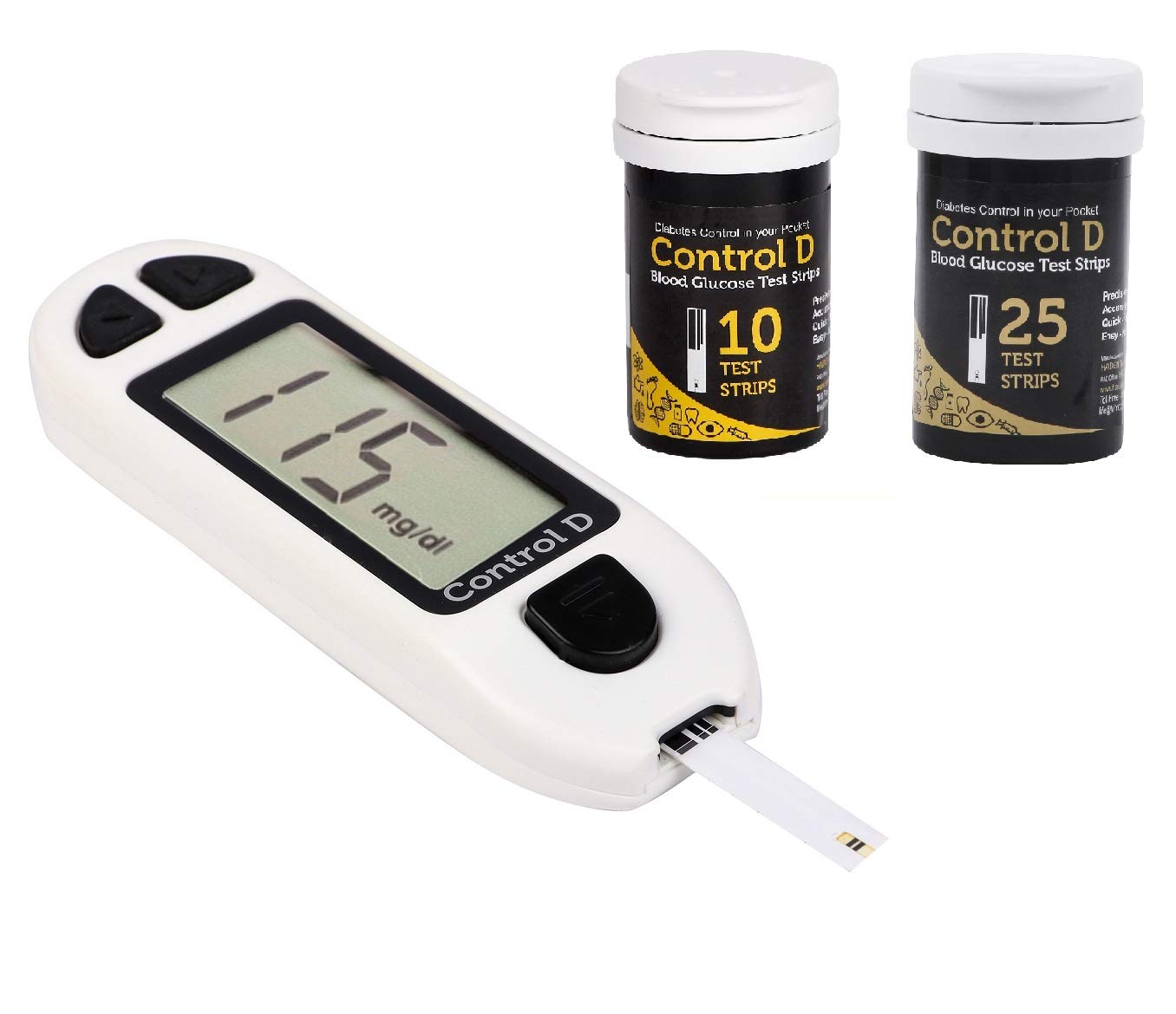 Control D Blood Glucose Monitor (Pack of 35 Strips, White)-picture-49