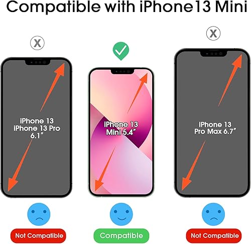 Miniatura 3 de amFilm OneTouch Protector de pantalla de vidrio compatible con iPhone 13 Mini de 5.4 pulgadas 2021 con kit de fácil instalación, cobertura completa,
