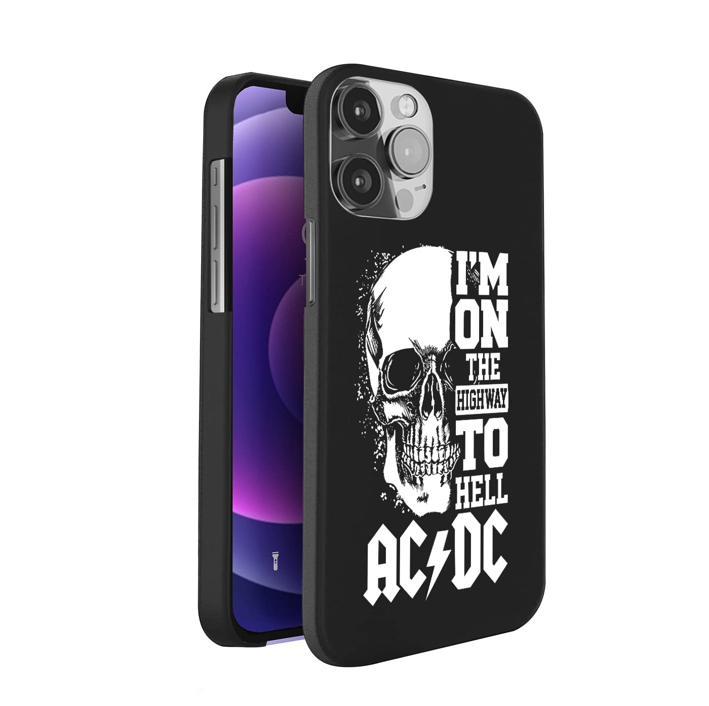 SPECIALTEES AC DC I'm on The Way to Hell Smooth Matte Finish Superior Grip Apple iPhone Mobile Back Cover Case (iPhone 12 Pro)