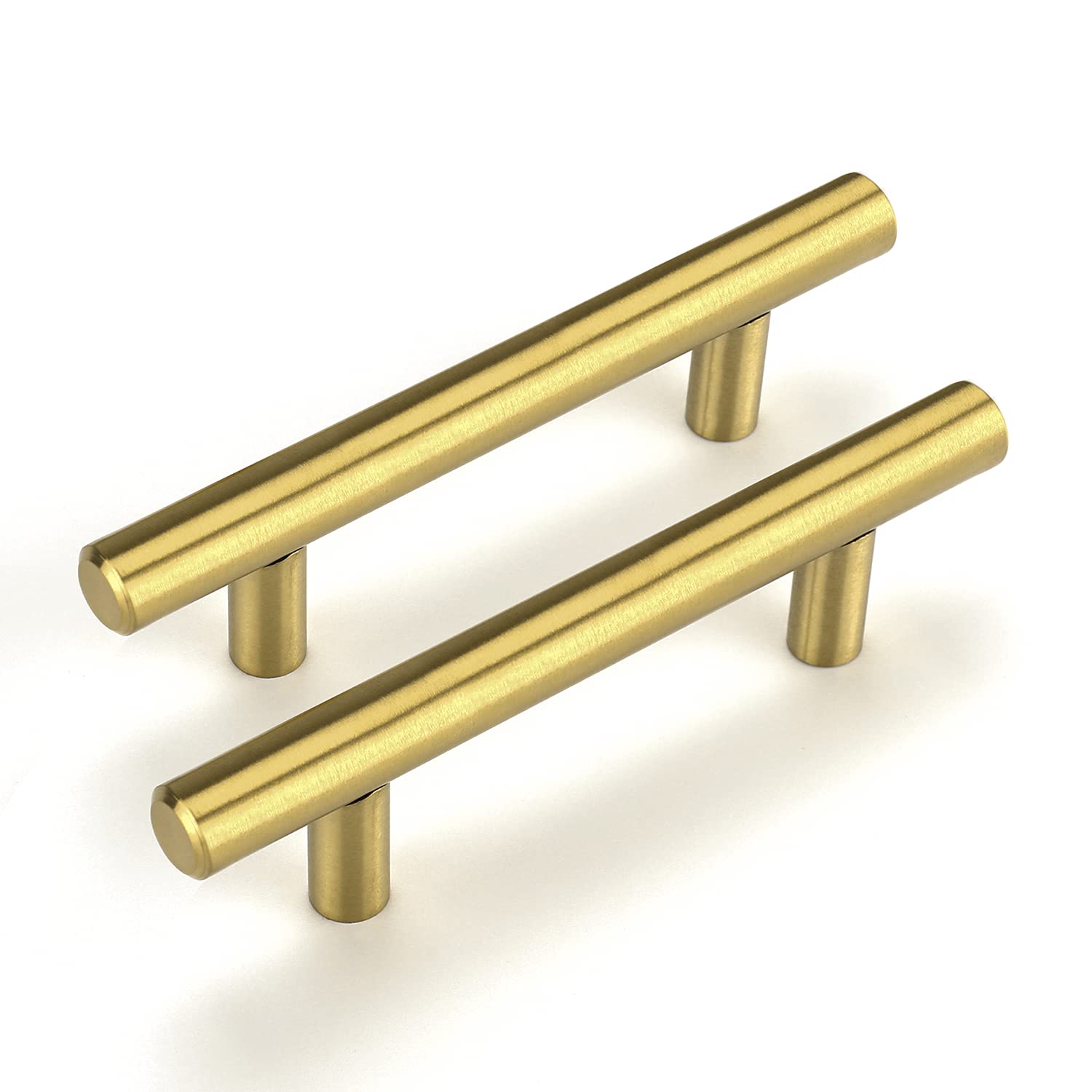 OYX 10Pack 3in Gold Pulls Brushed Gold Handles Gold