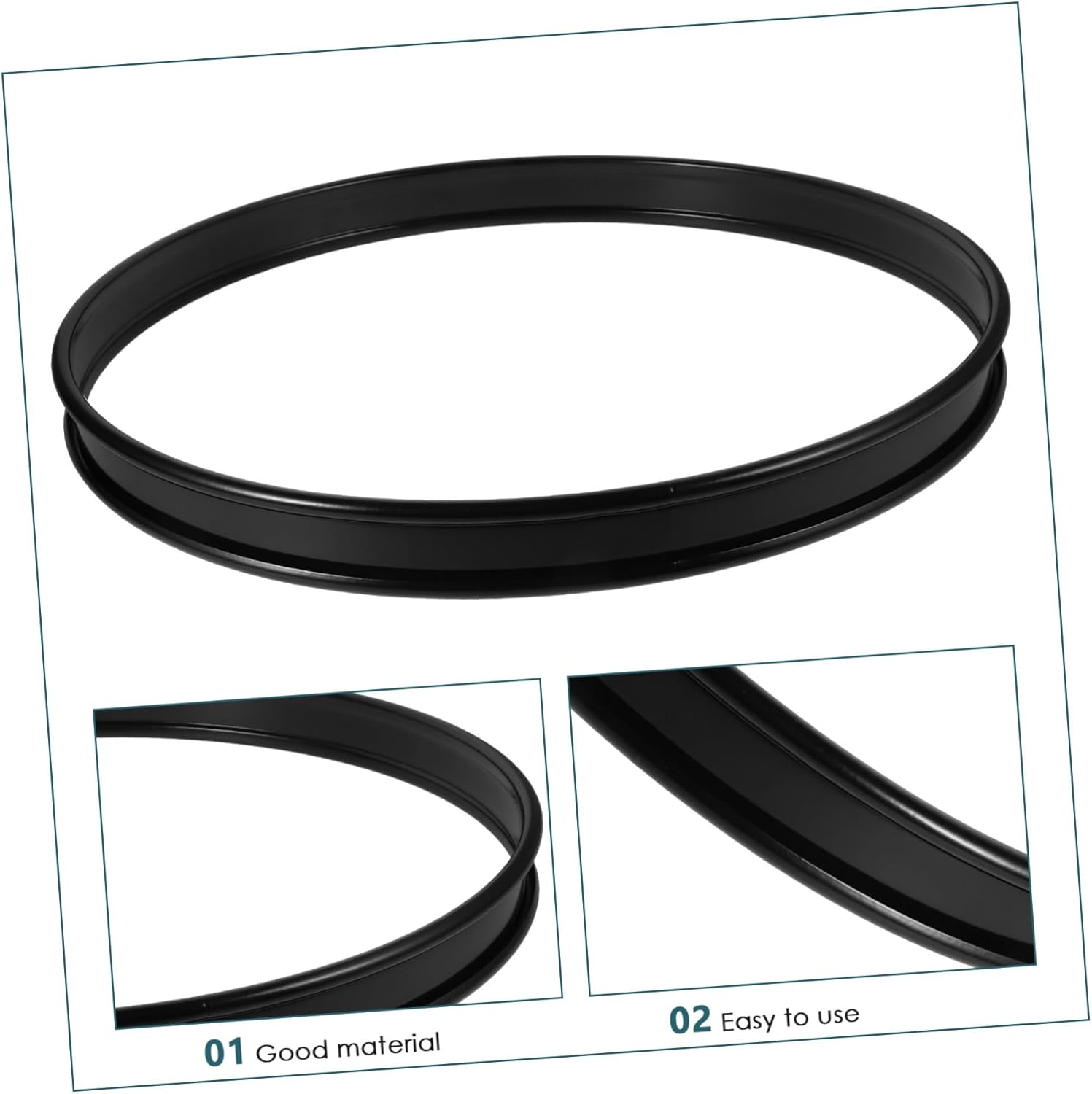 Toyvian 16.73 Inch Drum Hoop Replacement Metal Ring for Snare and Bass Drums with Spray-Painted Finish Durable Diy Percussion Instrument Accessory for Band Studio and Practice