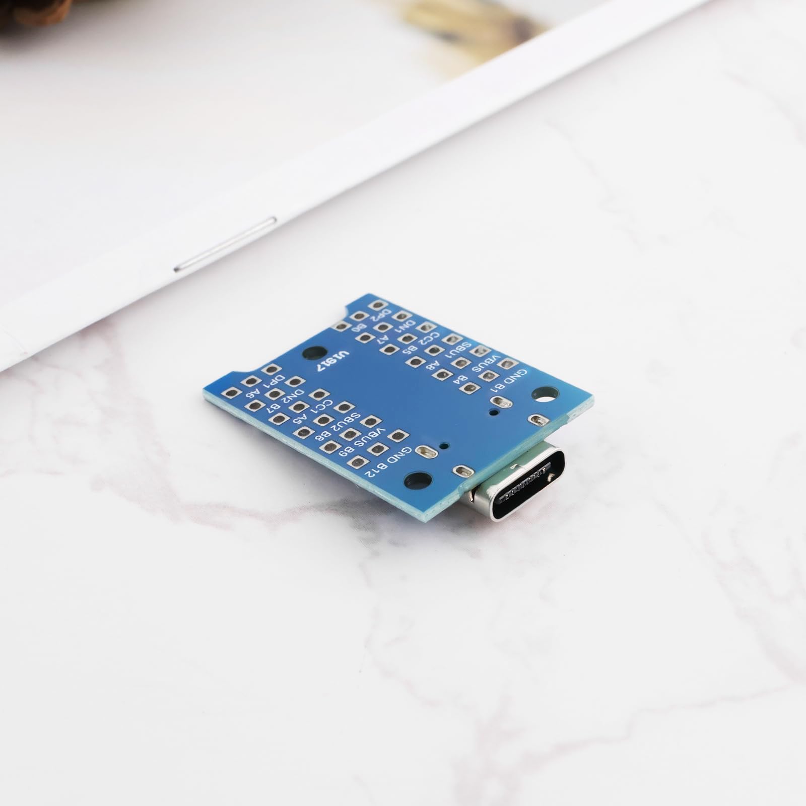 4 schede adattatore USB-C USB 3.1 tipo C femmina adattatore scheda di tipo C breakout board test PCB Board per debug, risoluzione dei problemi e test di funzionalità