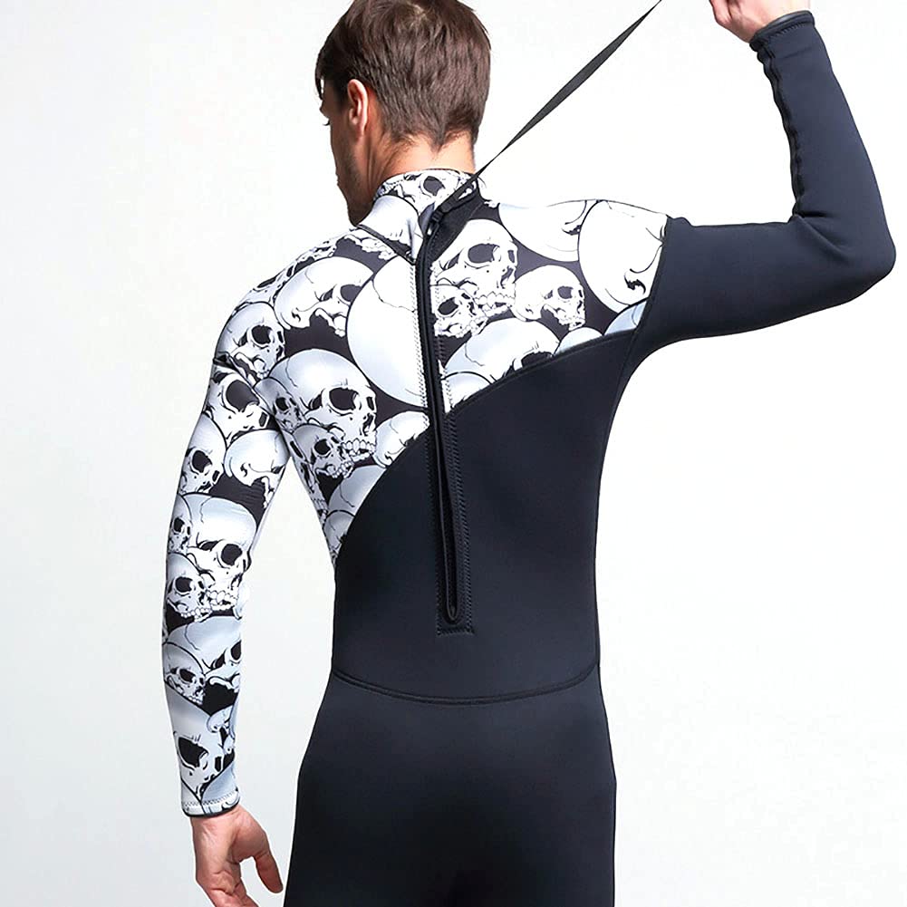 Traje de Neopreno de Buceo de Neopreno de 3 mm, Traje de Cuero Completo para Hombre, Traje de Buceo de una Pieza, Traje de Buceo para Snorkeling Kayak surfeando