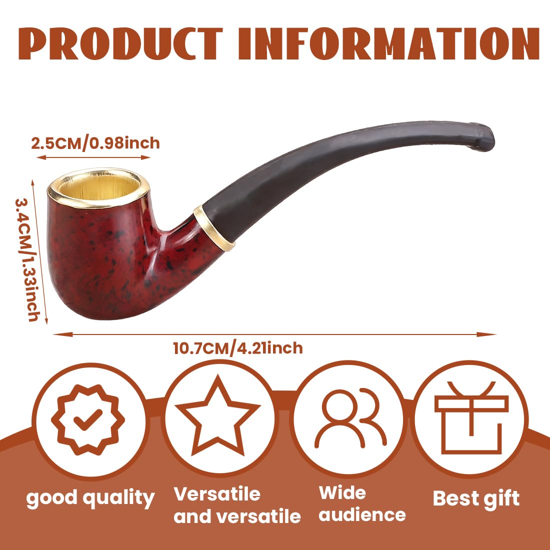 1 Pièce Sifflet, pipe a tabac, pipe factice, accessoire pour costumes, détective, marin