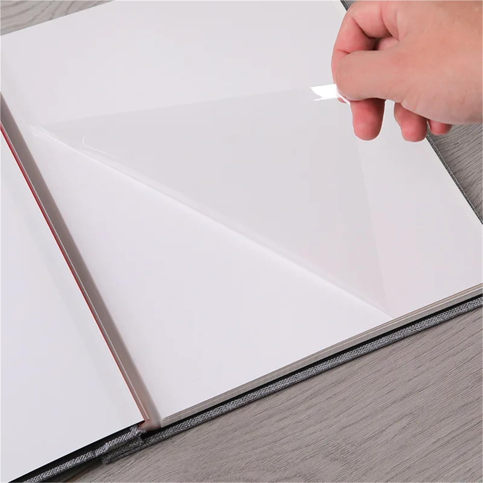 Álbum de fotos autoadhesivo, álbum recortes artesanal, arte lino, cubierta 40 páginas, regalo viaje familiar for boda, 2 uds Para Aniversarios(Brown)