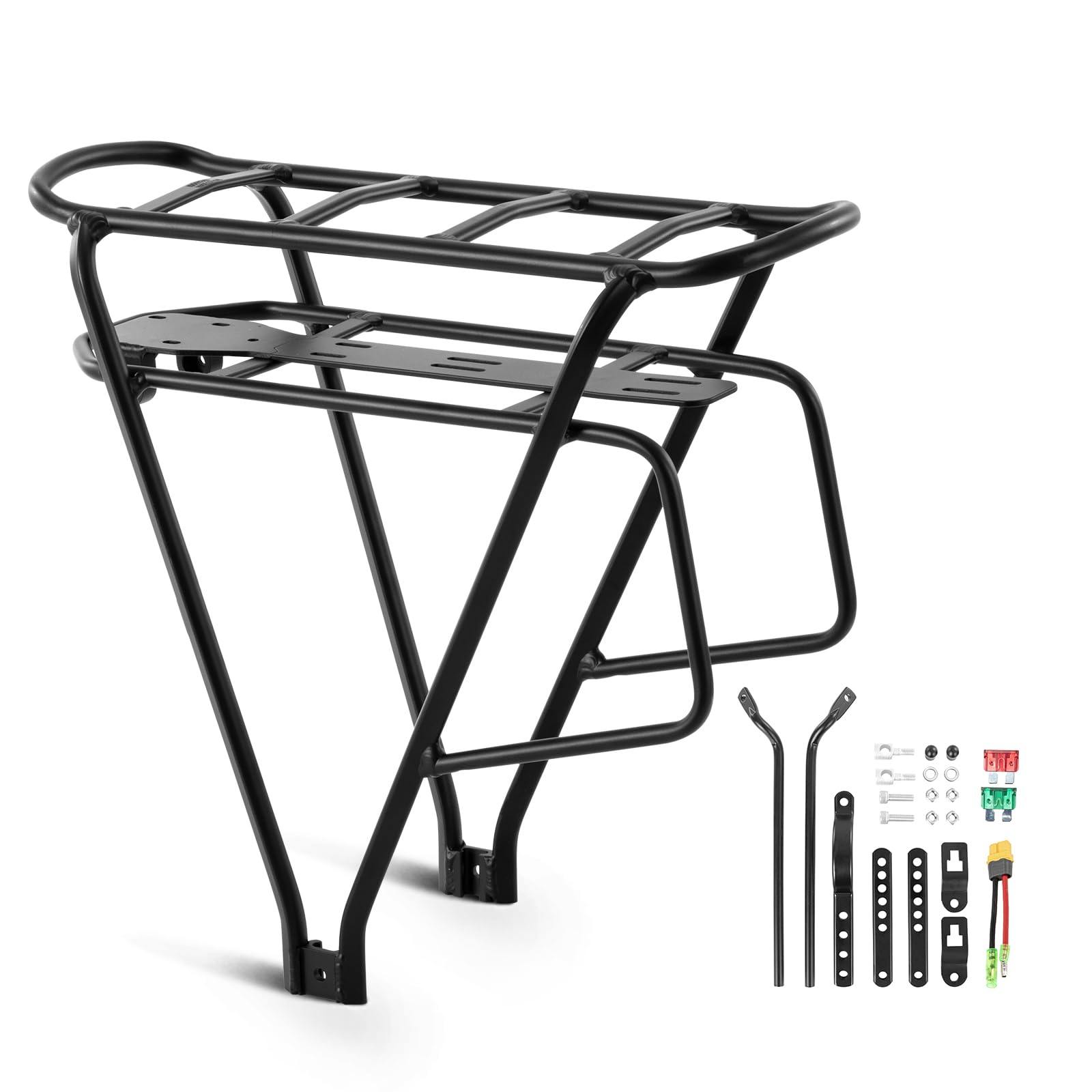 Black Luggage for YOSE Power 36V Rear Ebike Battery Electric Bicycle - Black Rear Ebike Battery Rack (Only Rack)