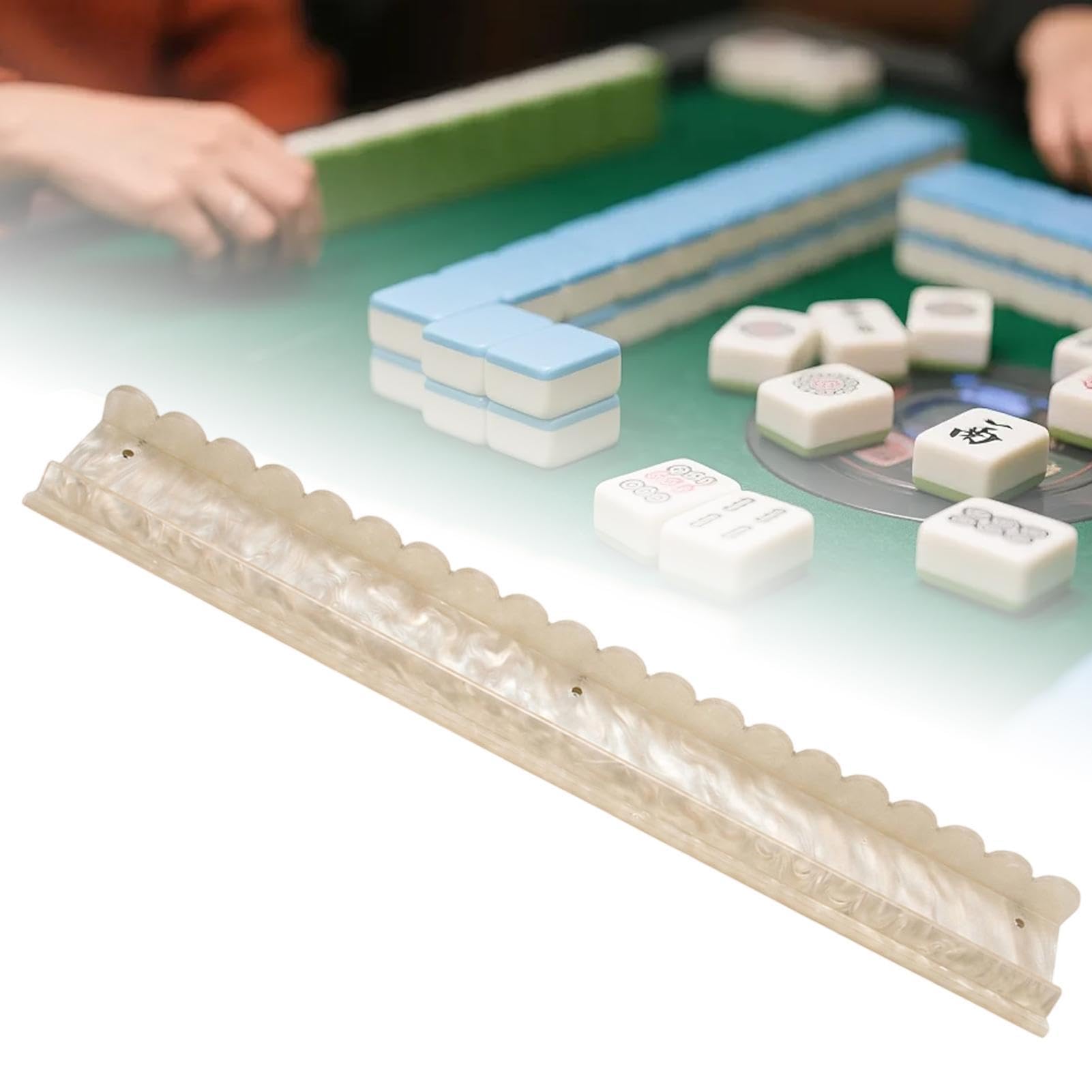 Supports Mahjong avec Poussoirs Acrylique Magnétique Festonné | Combo Support Mahjong et Poussoir Idéal pour Soirées Jeux, Fêtes, Clubs, Réunions Familiales, Centres pour Seniors et Maison