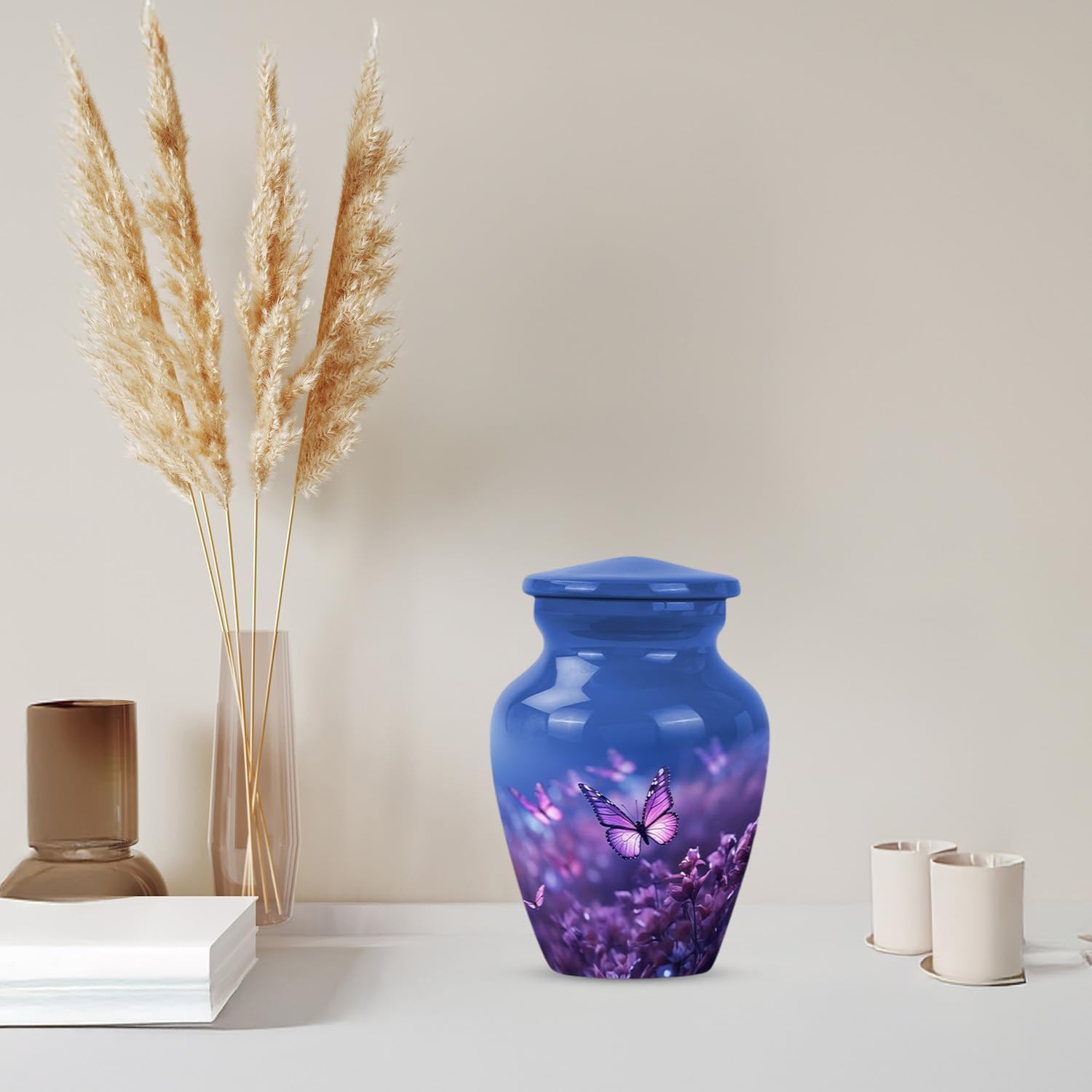 Butterfly Mini Urns for Human Ashes Adult Female & Male - Small Cremation Urn for Adult Women Ashes - Funeral Memorial Urn 3 Inch 4 Pcs