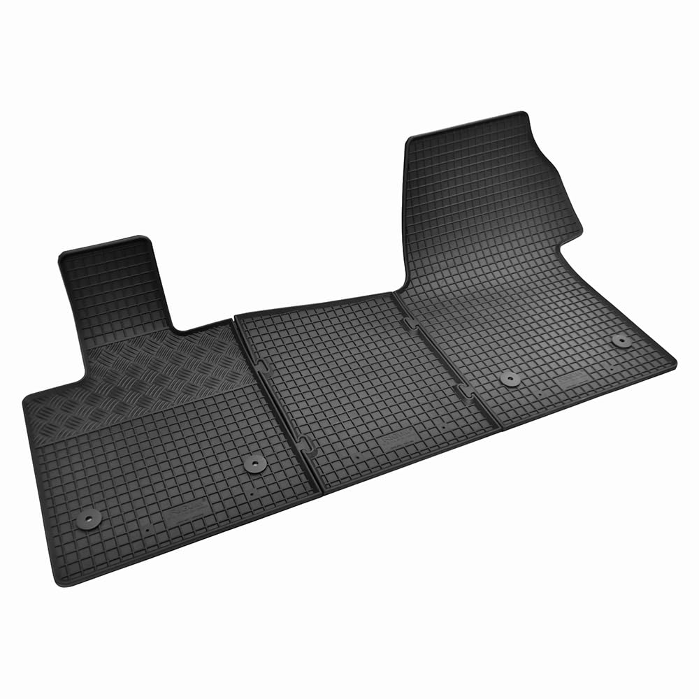 Car Lux - AR06564 AR07076 AR07077 AR07078 Tappetini in gomma su misura per VW T7 Multivan L1 per 8 posti + Tappeto bagagliaio in gomma