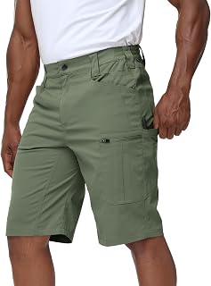 LAZYDAY Mens Cargo Shorts-Lightweight Work Tactical Hiking Outdoor Shorts 10/12 inch Breathable Water Resistant Ripstop