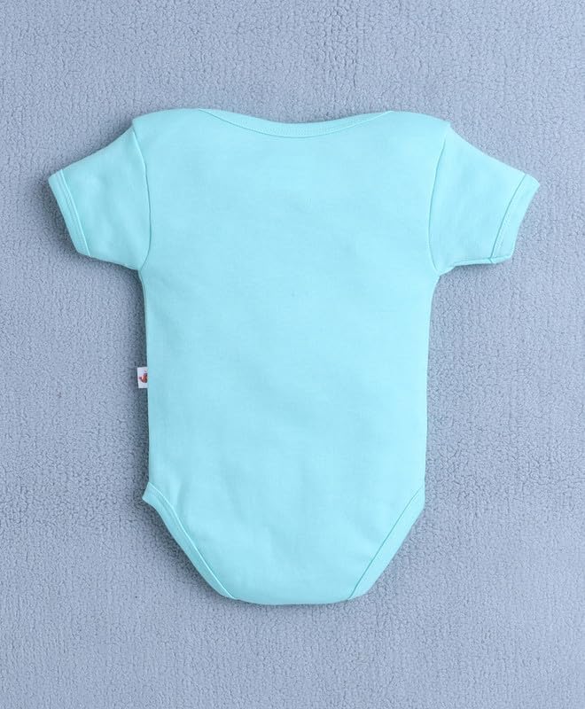 Image of BUMZEE Baby Girls Regular Fit Half Sleeves Round Neck Cotton Bodysuit /Onesie /Leotard,Pack of 3