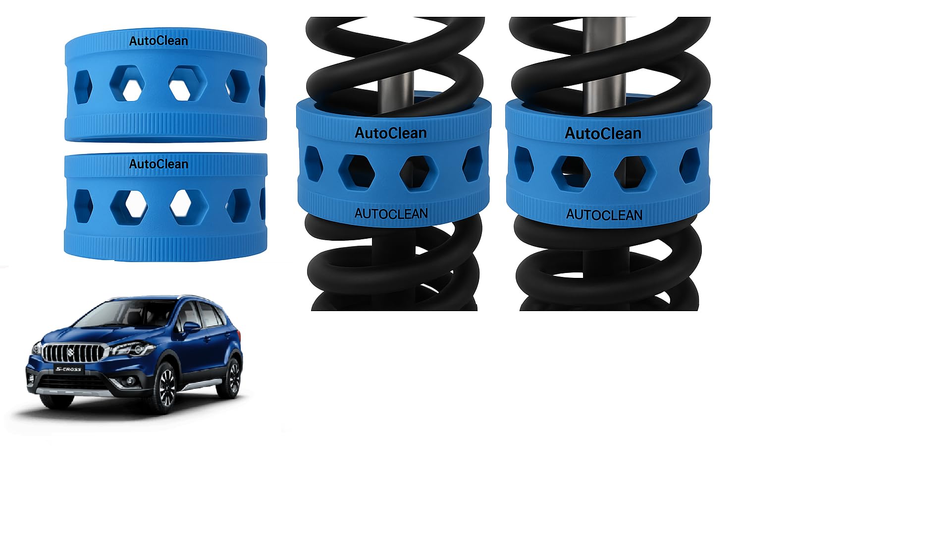 Autoclean Front Coil Spring Rubber Buffer Kit for S-Cross [2017-2020] | Size C | Increases Car Height, Shock Absorber & Suspension Stabilizer Cushioner-picture-13