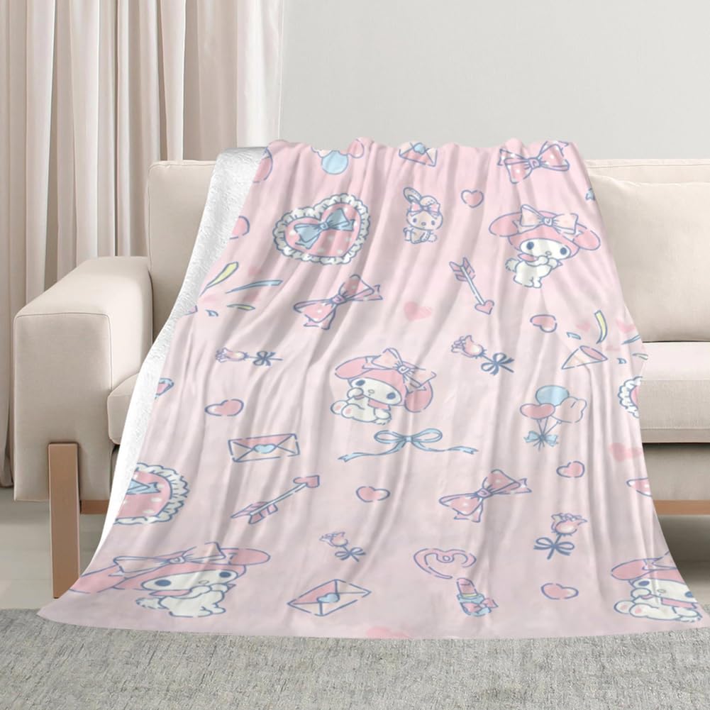 OZXVXZO Manta de Meloody, Meloody Manta de Peluche, Meloody Manta para Sofá de Franela Manta de Peluche Niños Chicas Manta de Forro Polar Manta Cálida para el Hogar Ropa de Cama Cálida