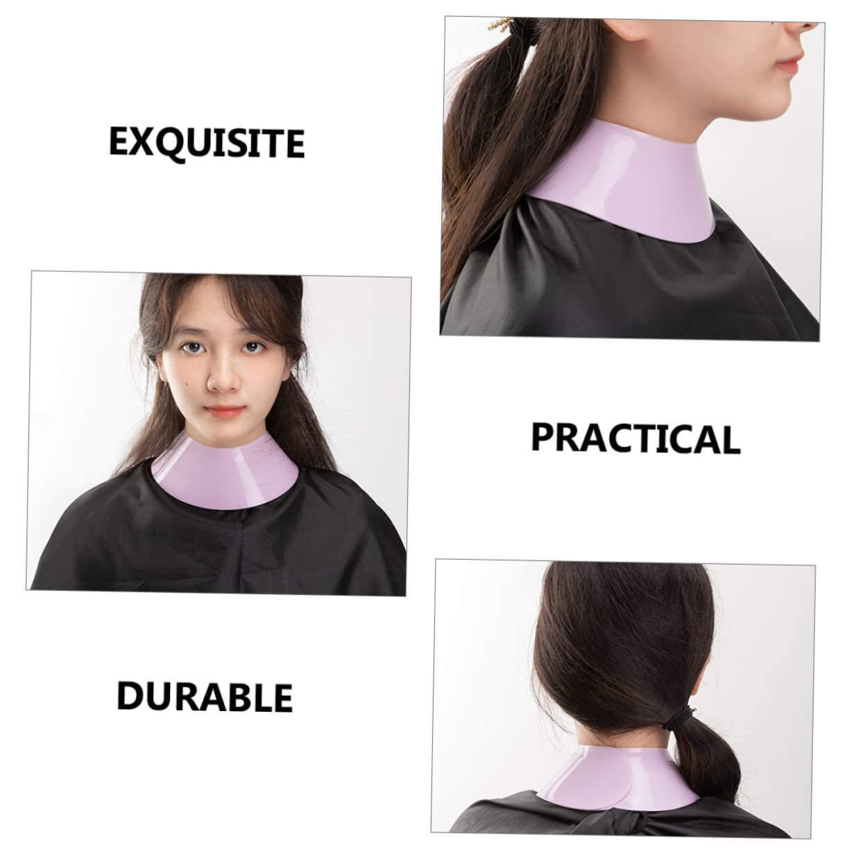FOMIYES 4pièces Cape De Coiffure Silicone Pour Du Cou Châle De Barbier Pour Coupe Et Des Cheveux Accessoire Pratique Pour Salons Et Usage Domestique
