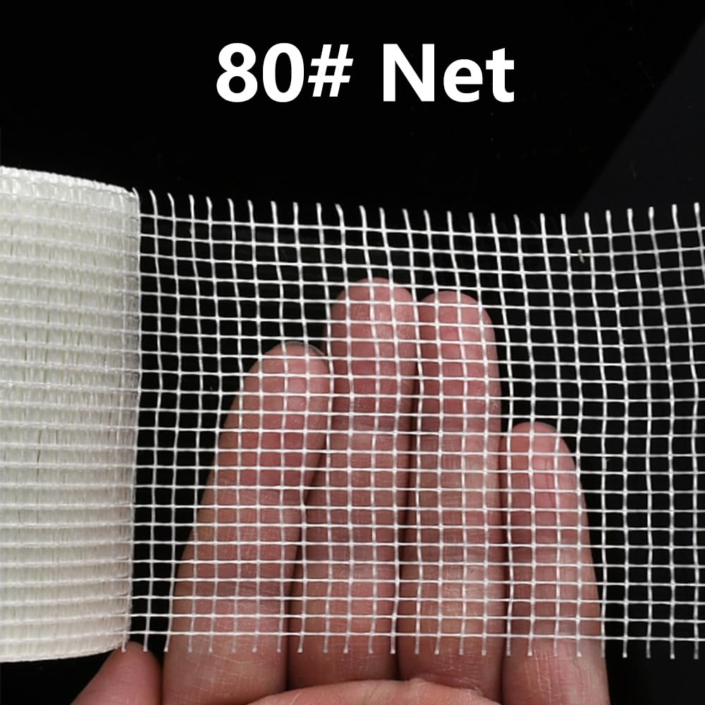 Cinta adhesiva de fibra de vidrio, 5 cm x 90 m, cinta genérica para cubrir juntas, cinta para juntas de cartón yeso, cinta para juntas para grietas y agujeros; tejido de refuerzo, cinta de