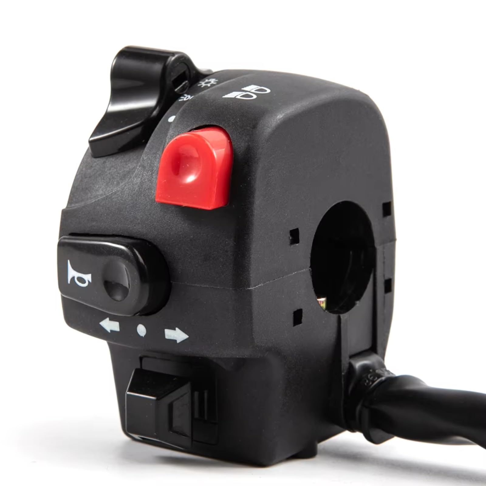 7/8 "22mm Interruttore Moto Manubrio Controllo Per Pulsante Clacson Universale Indicatore Di Direzione Fendinebbia Elettrico Avvia Luce Avvertimento Comando Manubrio(Left)