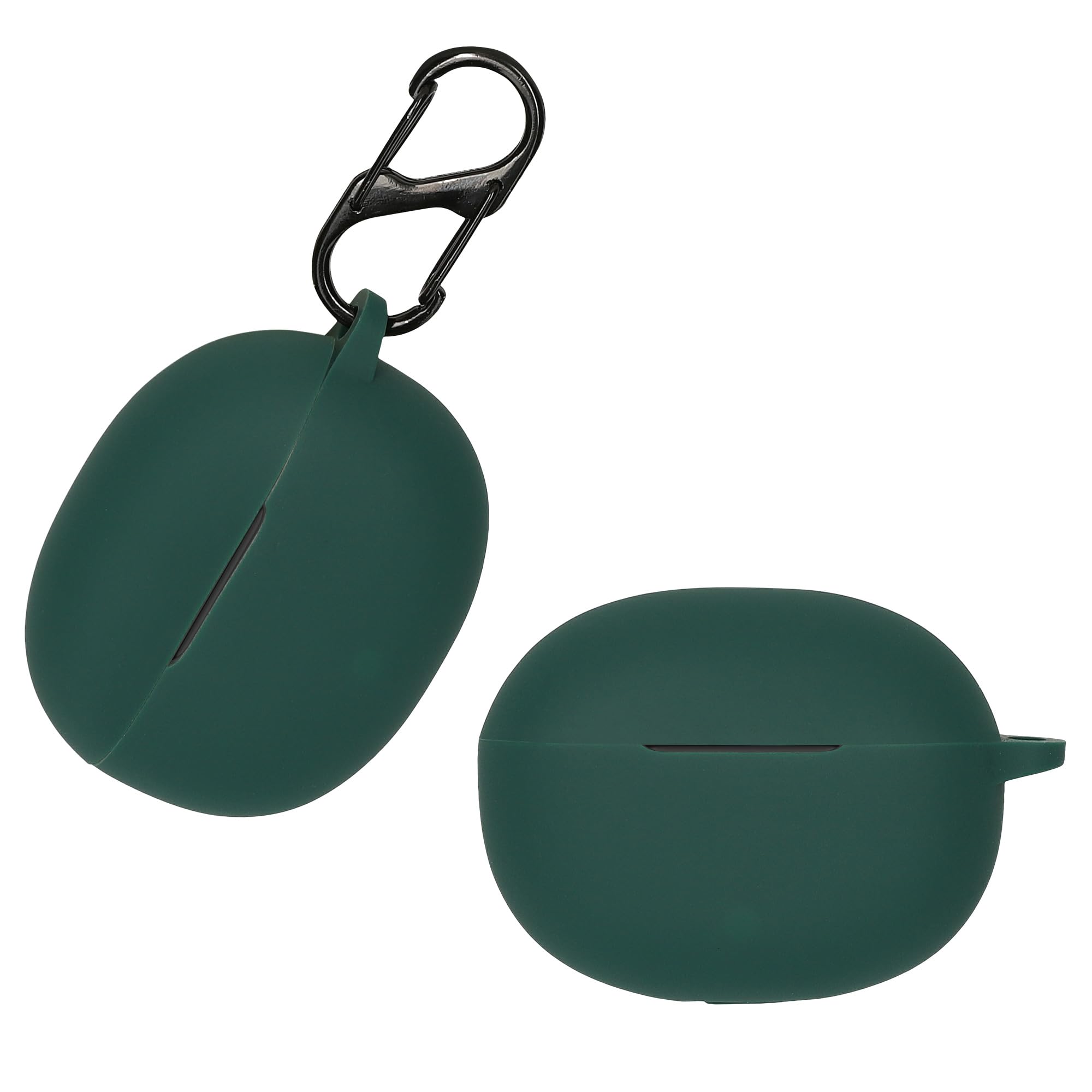 kwmobile Custodia Silicone Cuffie Compatibile con Realme Buds T110 Cover - Custodia Porta Auricolari con Moschettone - Case verde scuro kwmobile Custodia Silicone Cuffie Compatibile con Realme Buds T110 Cover - Custodia Porta Auricolari con Moschettone - Case verde scuro