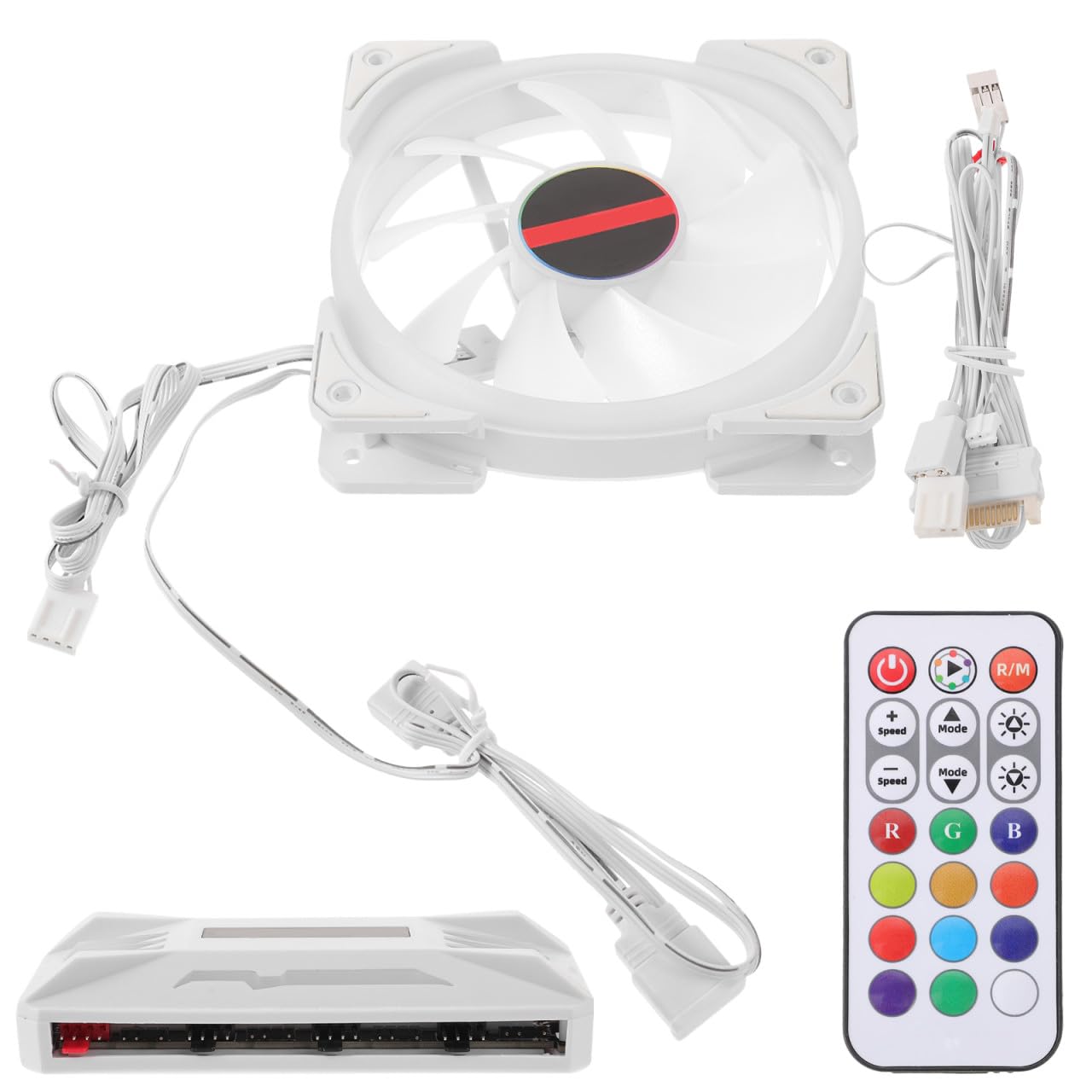 Ventilador del Chasis Rgb Enfriador de Computadora Silencioso para PC de Escritorio Ventilador de Refrigeración Luz Colorida para Uso Sala de Ordenadores