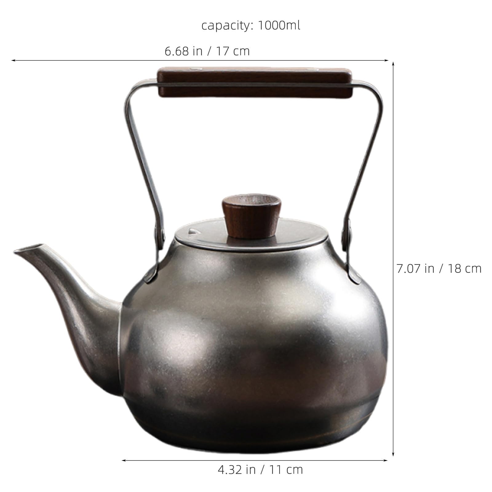 SHINEOFI Tetera para Infusión de Té de Acero Inoxidable con Filtro Hervidor de Agua Resistente y Duradero para Preparar Té Casa