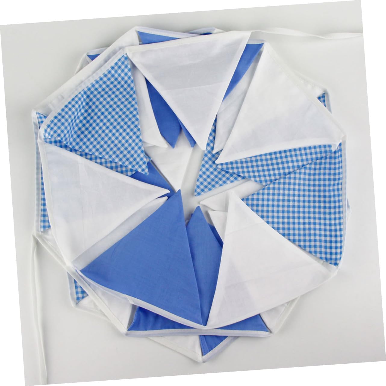 Alasum Baby pcs String Blue and white Cotton Burra flag Blue White Banner infant bunting Birthday Garland Flag Bunting Pennant Banner outdoor garland triangle the sign baby the