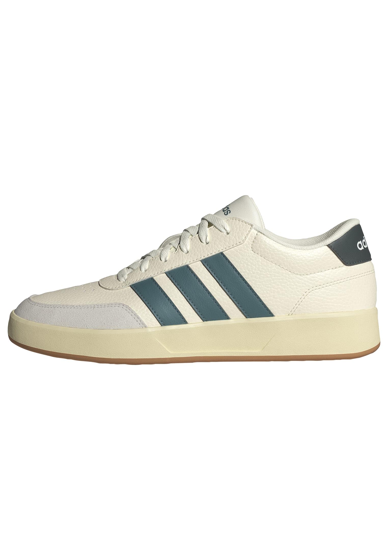 adidas Men's BREAKNET 3.0 Shoes, Off White/Preloved Teal/Legend Ivy, 4 UK