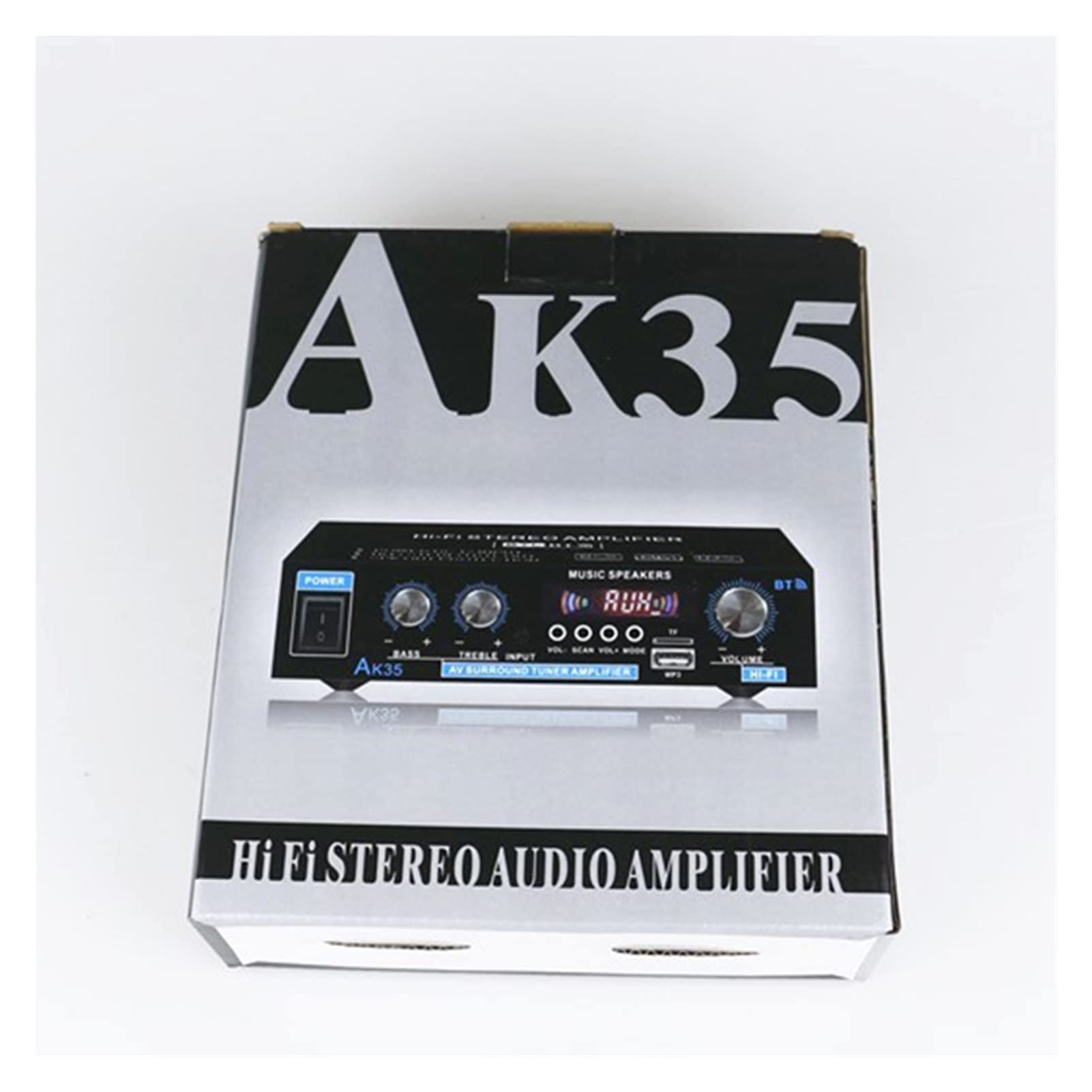 Amplificatore stereo Bluetooth auto Bluetooth HiFi Digital Audio Home Karaoke Power amp FM USB. Amplificatore auto auto con telecomando 90W + 90W(45WX2)