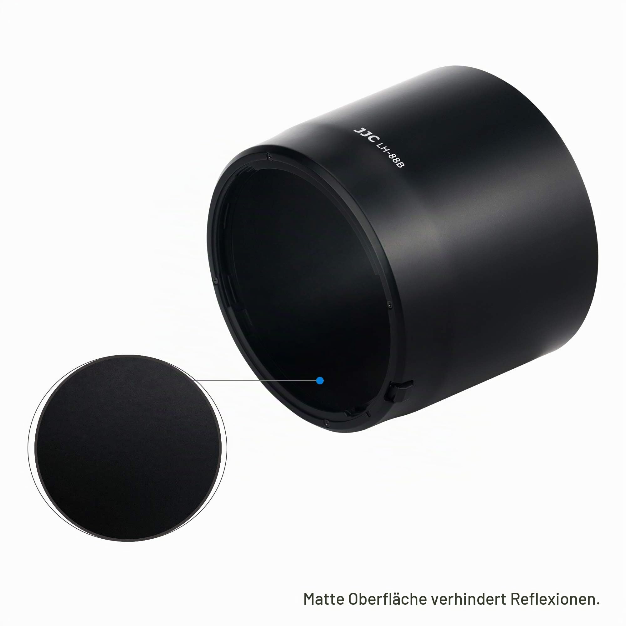 JJC ET-88B Gegenlichtblende - Kompatibel mit Canon RF 600mm F11 is STM & RF 135mm F1.8 L is USM - Umkehrbare Gegenlichtblende - Verhindert Reflexionen - Schützt das Objektiv