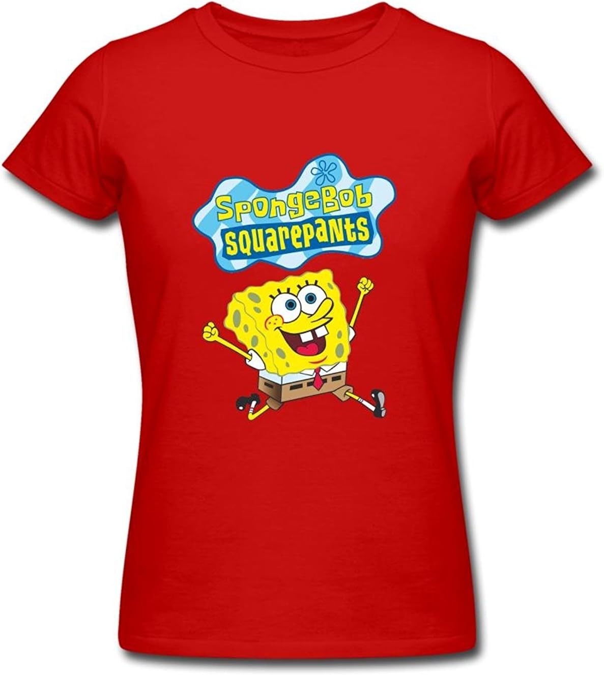 Spongebob Face Junior Ladies T-Shirt-Junior Medium [JM]