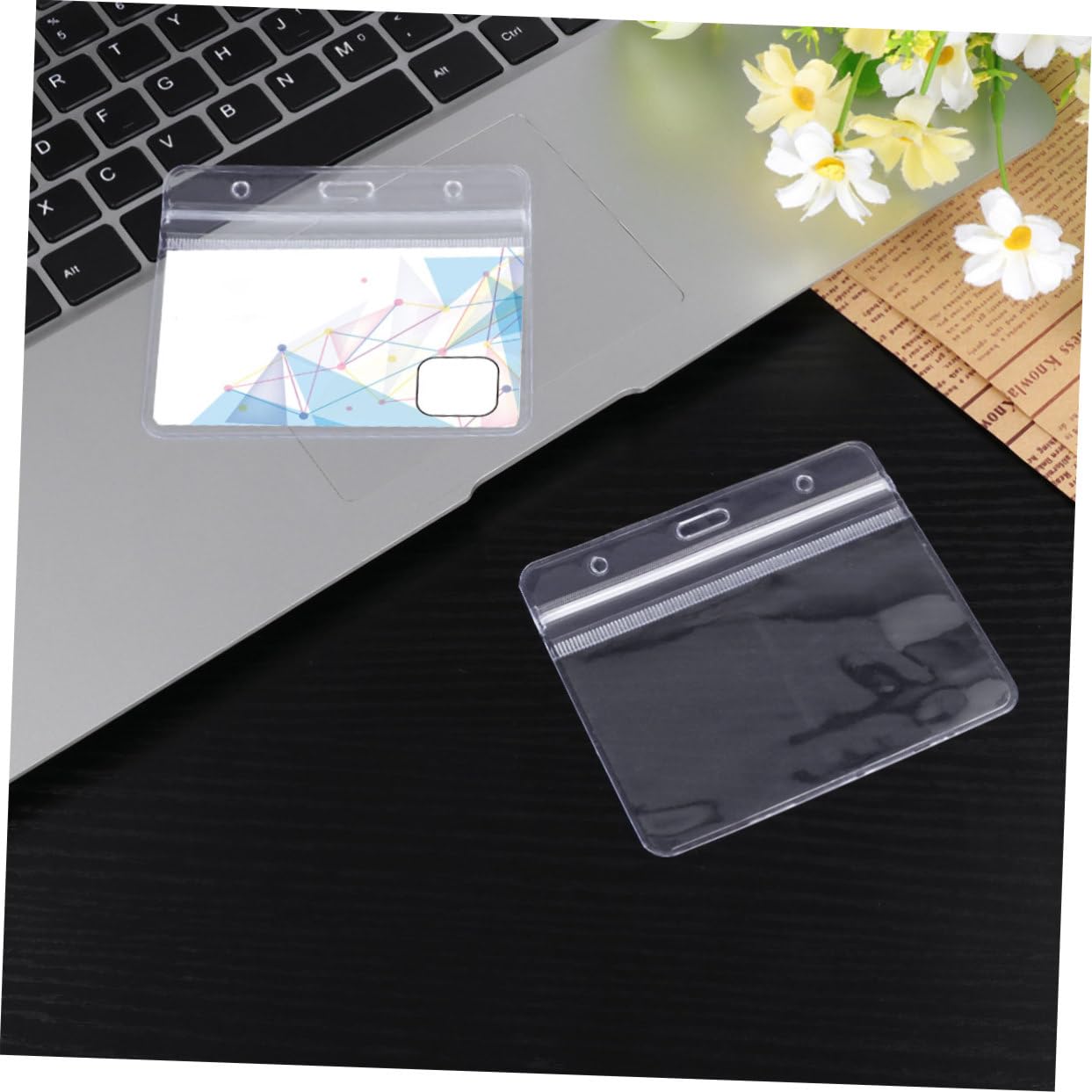 NUOBESTY 100stücke Transparente Wasserdichte Ausweishüllen aus Ausweishalter aus Pvc Robuste Kartenhalter für Ausweis und Karten
