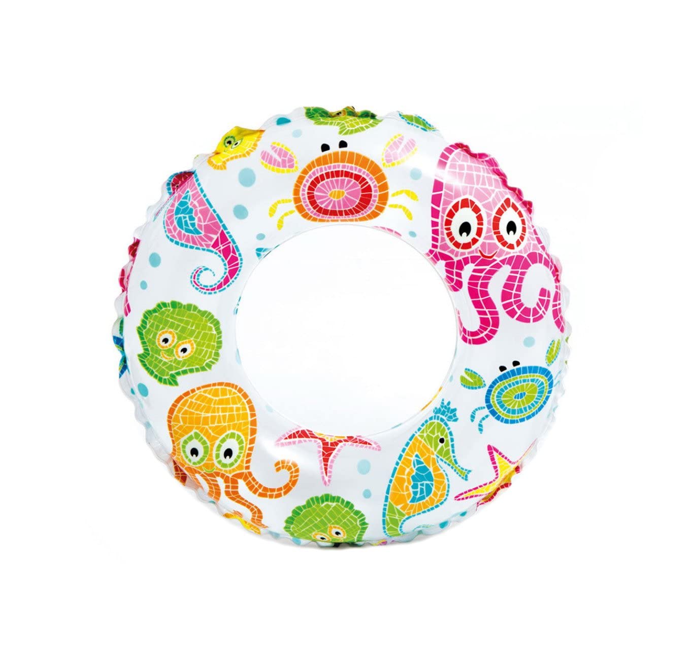 THE MORNING PLAY Lively Print Swim Ring Inflatable Pool Tube | Printed Inflatable Swim Ring Blow up Raft Tube for Swimming Pool Pool Swim Rings Multi-Color Small 2-6Years 20inch (B09QM8LF9L) Amazon Price History, Amazon Price Tracker