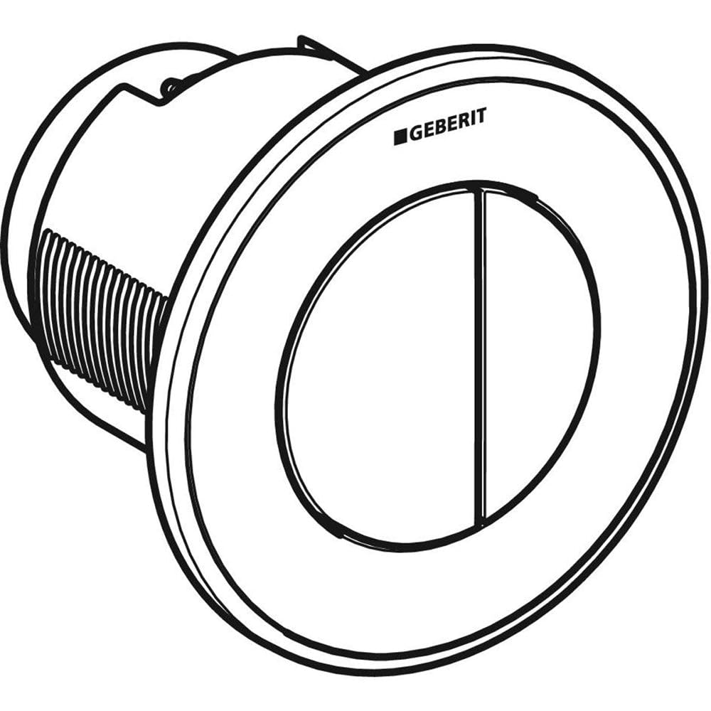 Geberit - Pulsador A Distancia Geberit Serie 01, Neumático, Para Doble Descarga, Para Cisterna Empotrada Sigma 8 Cm, Pulsador Empotrado: Blanco Alpino (116.043.11.1)