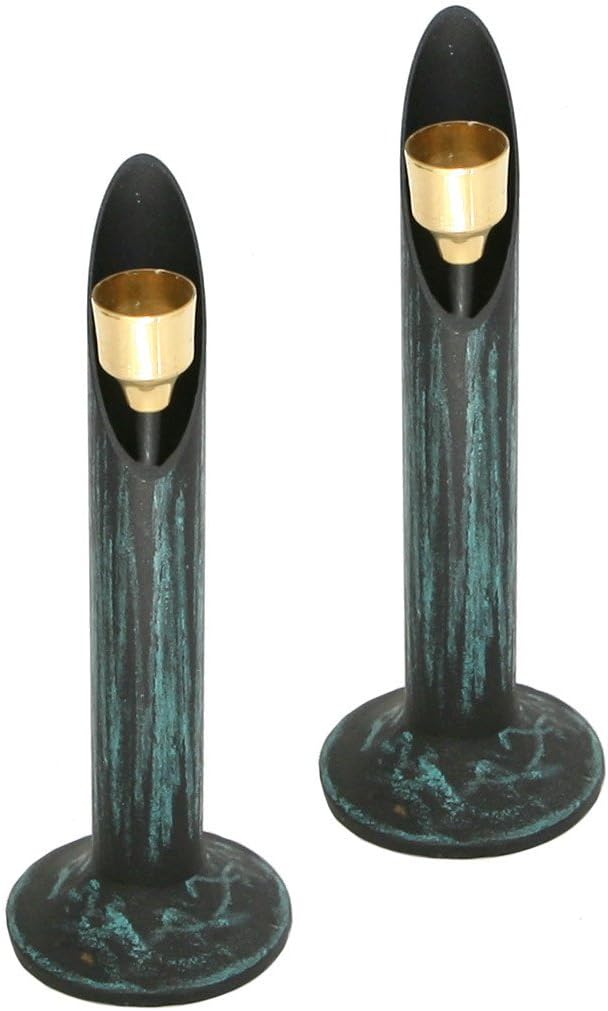 Shabbat Sabbat Metal Modern Candle Holders / Sticks Gold