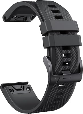 NotoCity Correa para Garmin Fenix 5/6/6 pro/7, 22mm Silicona Correa para Garmin Fenix 5 Plus/8 47mm/7 Pro, Instinct/2, Forerunner 935/945, Epix 2, Descent G1, Approach S60, Quatix 5(Negro)
