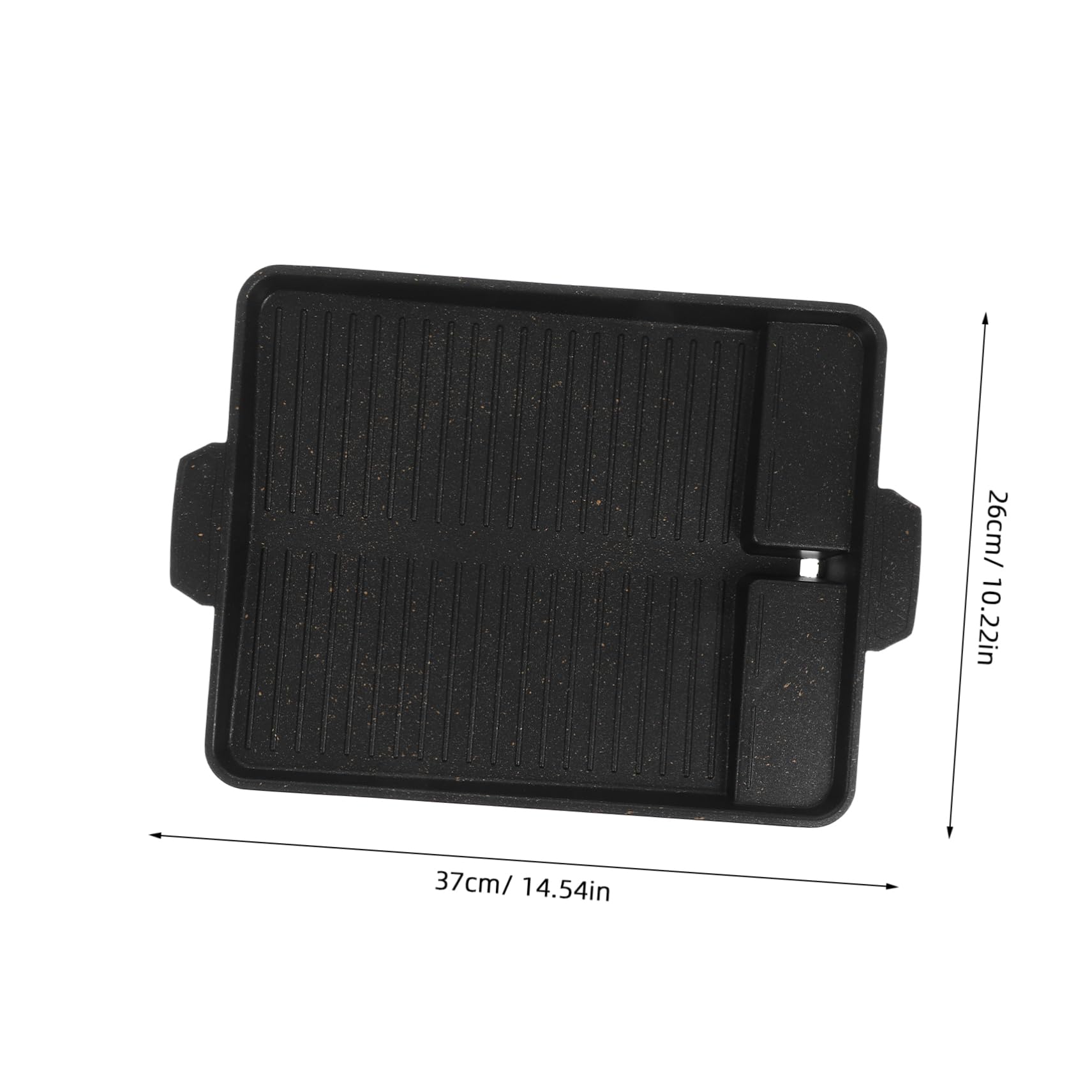Zerodeko Teglia da Forno Rettangolare in Alluminio Nero Antiadherente Resistente al Calore per Barbecue all Aperto e Campeggio Alta Durabilità